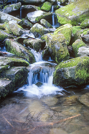 Water meandering through rocks
