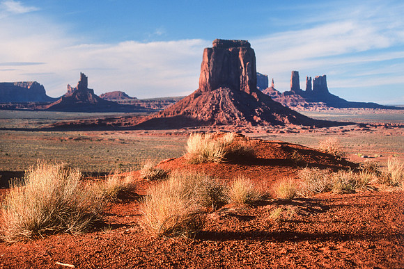 Monument Valley just before sunset